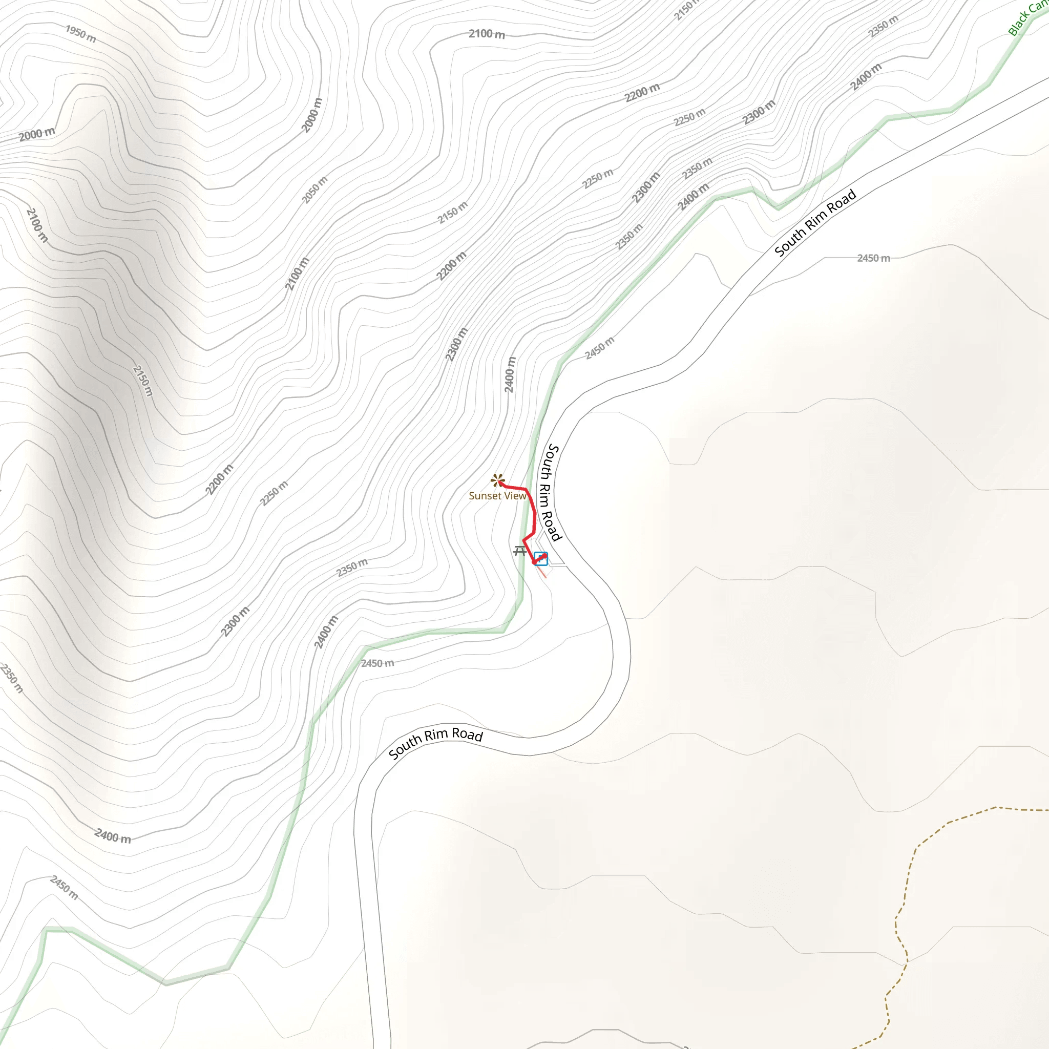 Sunset View Out and Back mobile static map