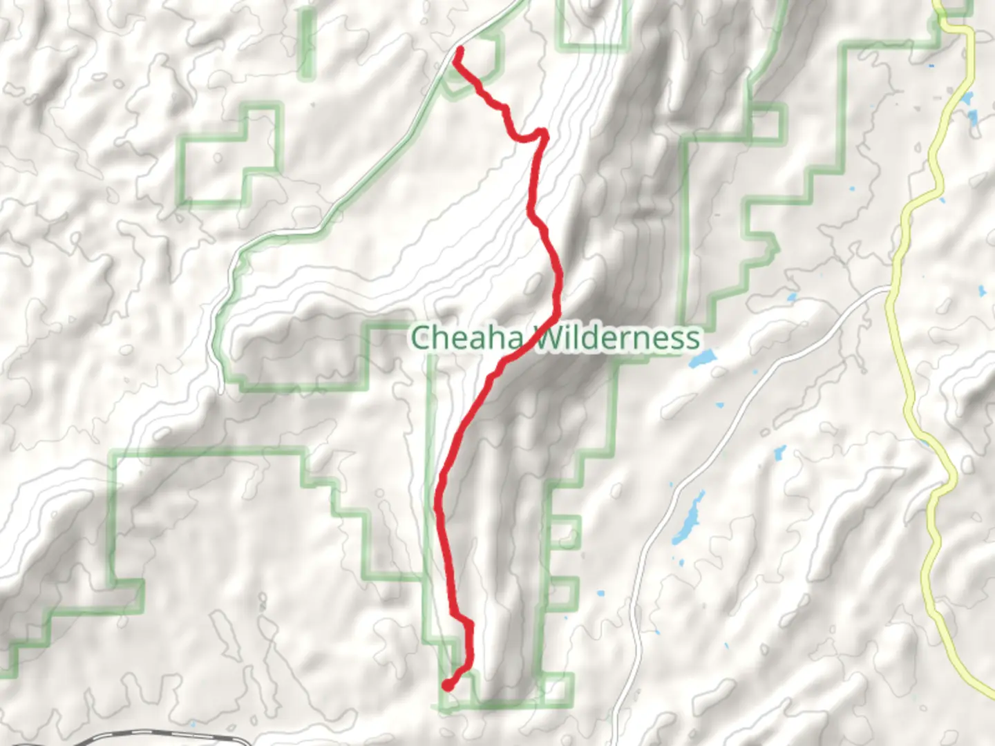 An image depicting the trail Odum Trail and Chinnabee Silent Out and Back and its surrounding area.