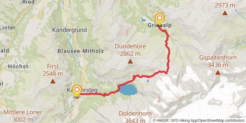 Alpine Pass Route stage 13 Map