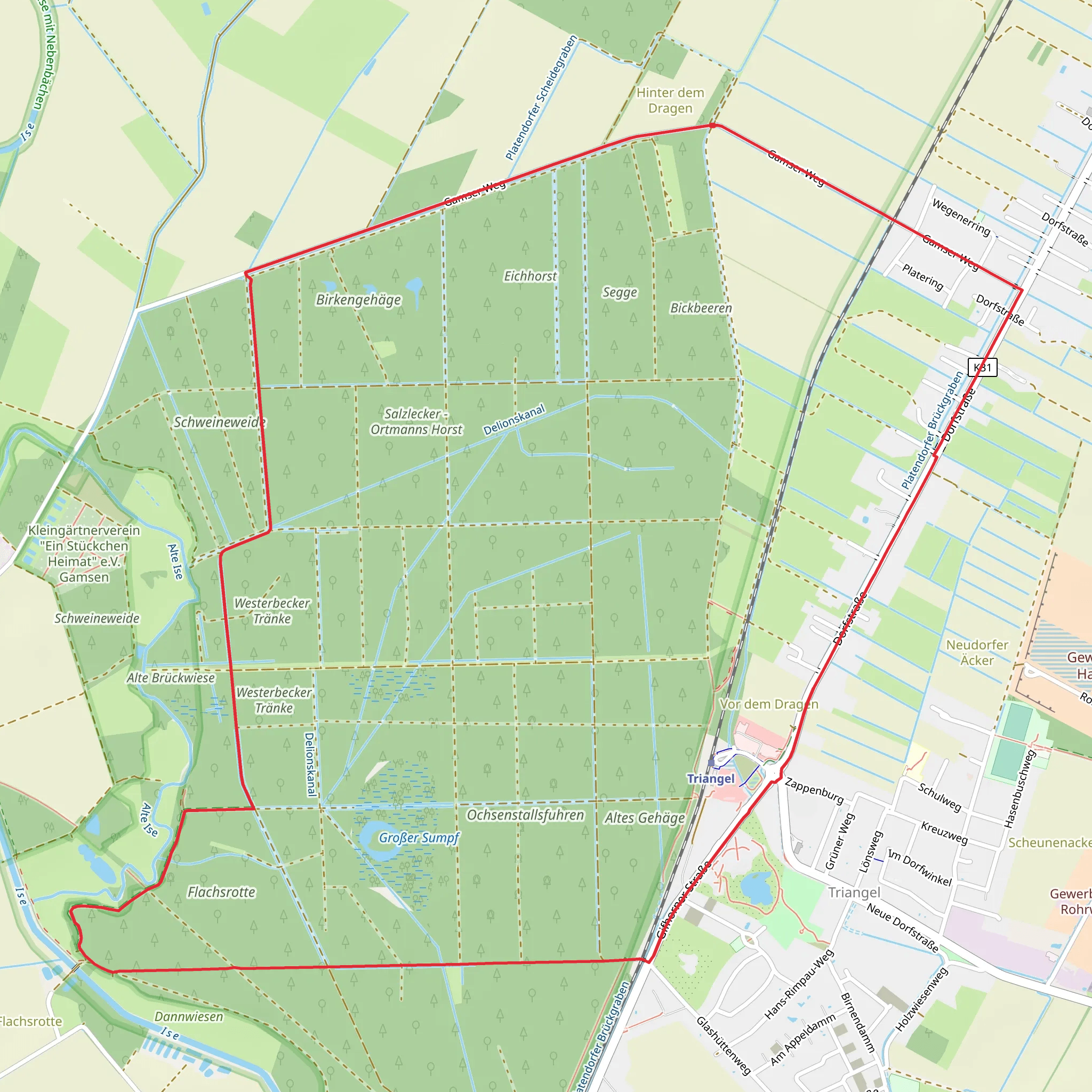 Dorfstraße and Gamser Weg Loop mobile static map