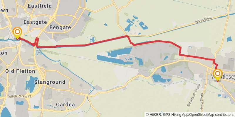 Middleton in Teesdale to Harwich Walk stage 32 Map