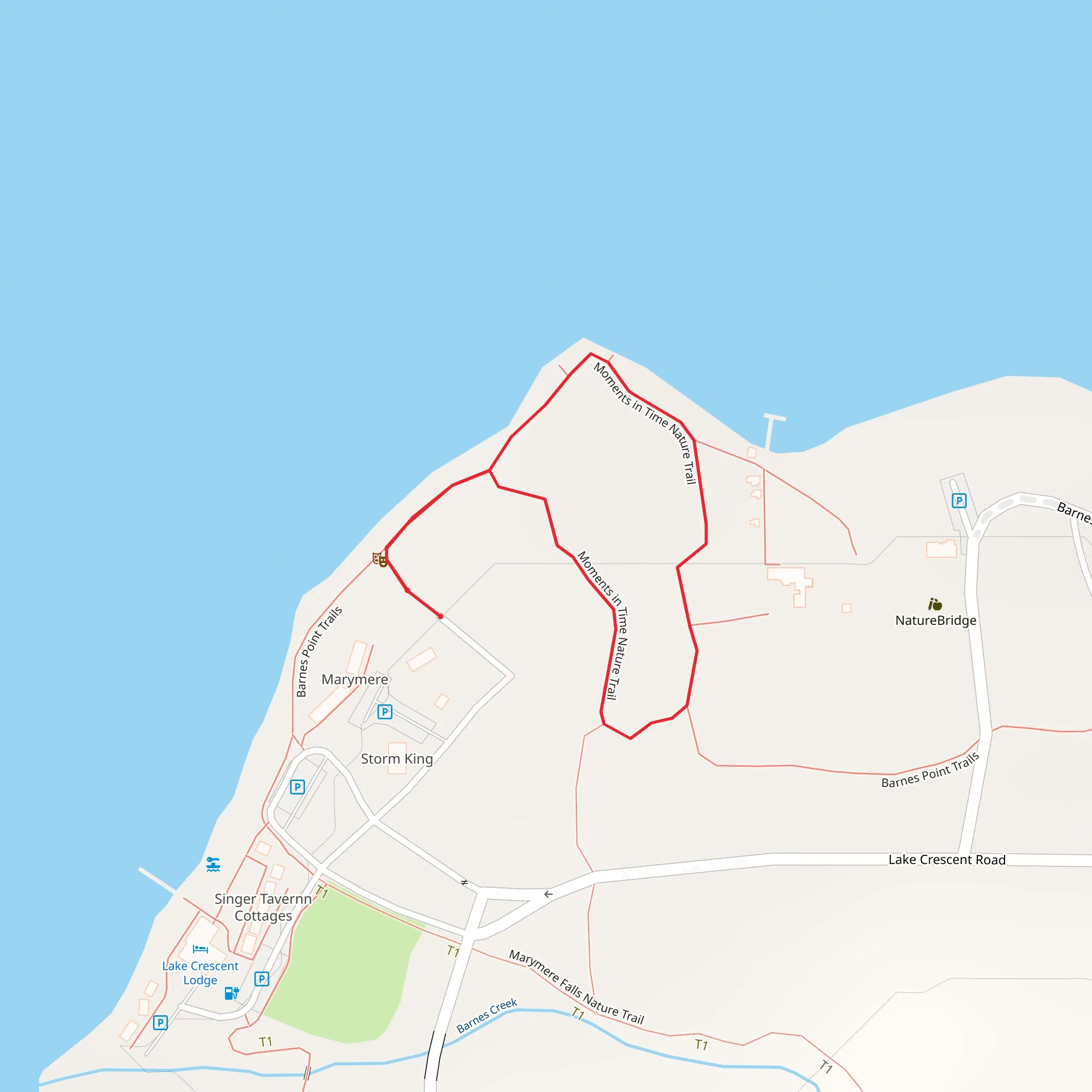 Barnes Point and Moments in Time Nature Loop Trail mobile static map