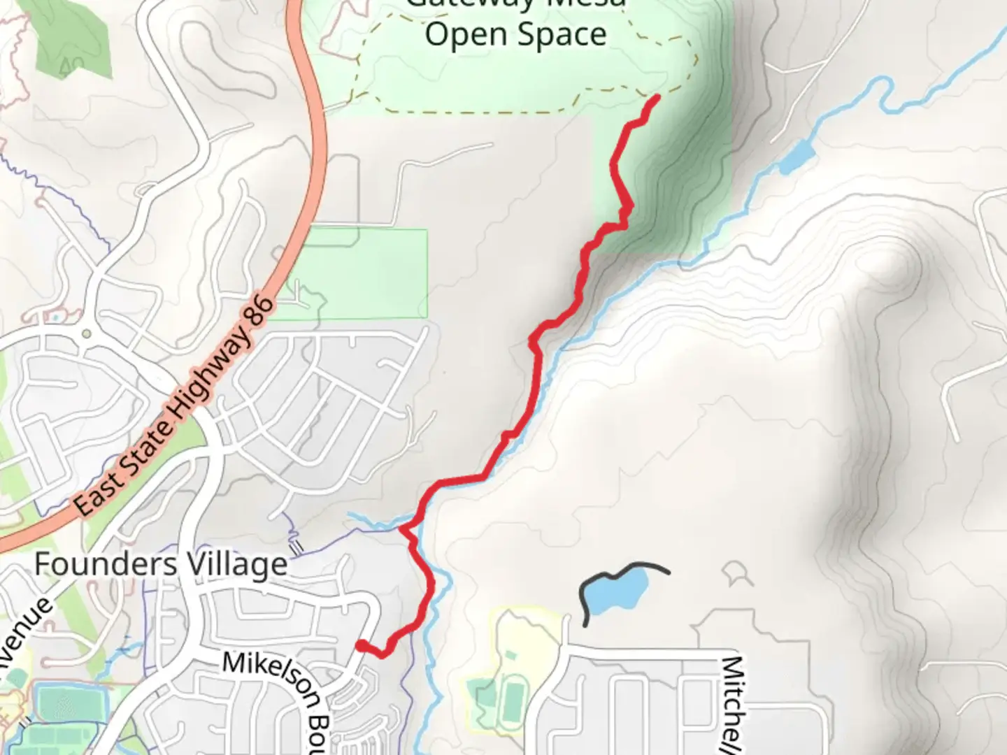 An image depicting the trail Mitchell Creek Canyon Trail and its surrounding area.