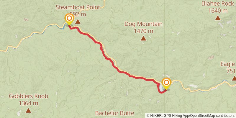 North Umpqua Trail stage 3 Map