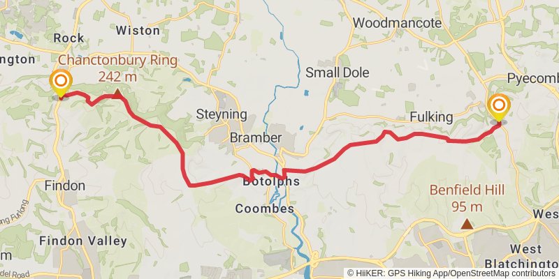 Plymouth to Dover Walk stage 30 Map