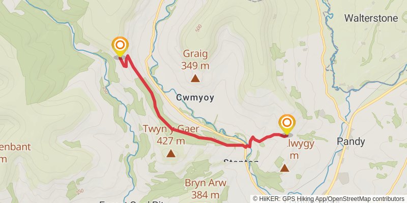 Beacons Way alt 1 Map