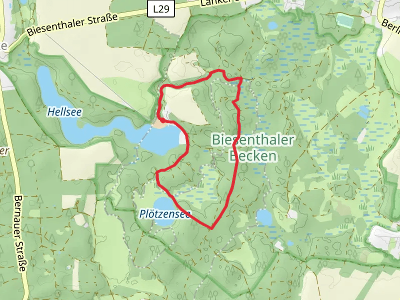 Biesenthaler Becken Loop via Plötzensee and Hellsee