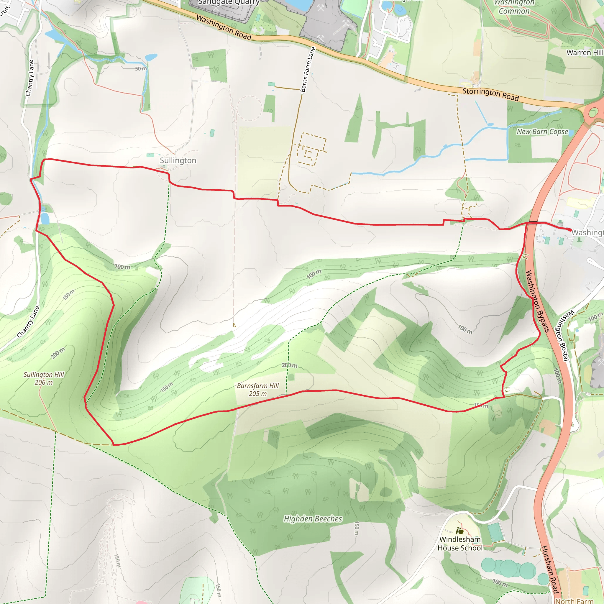 Biggen Holt and Cross Dyke Loop mobile static map