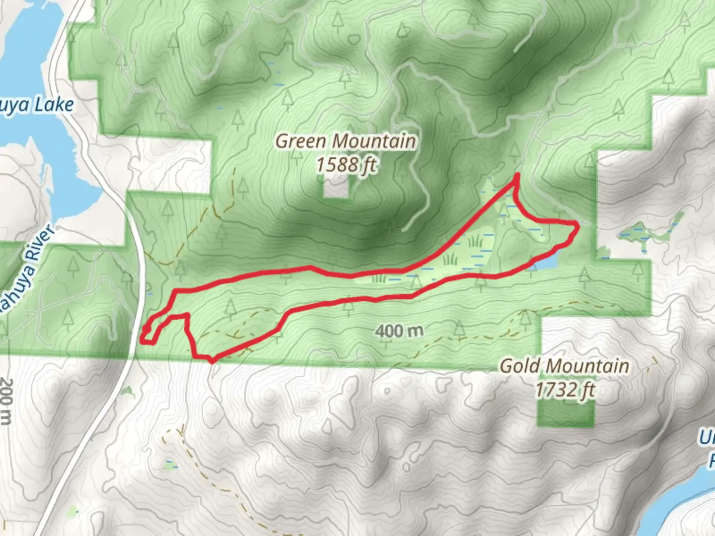 An image depicting the trail Gold Creek and Tin Mine Loop Trail and its surrounding area.