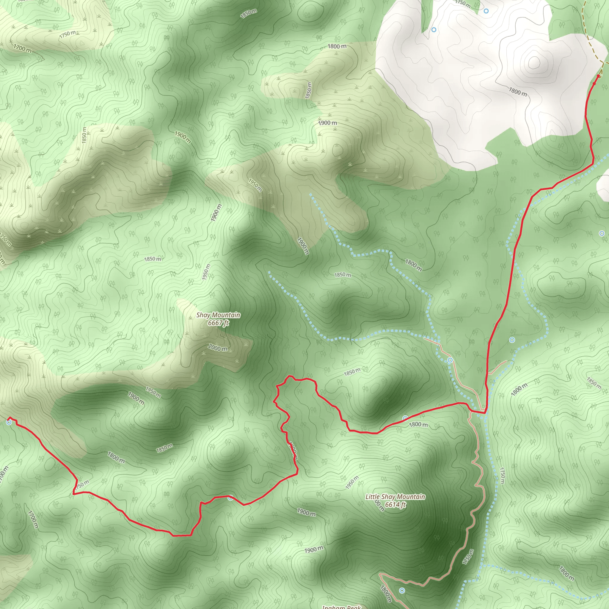 Muddy Springs via Hawes Ranch Trail mobile static map