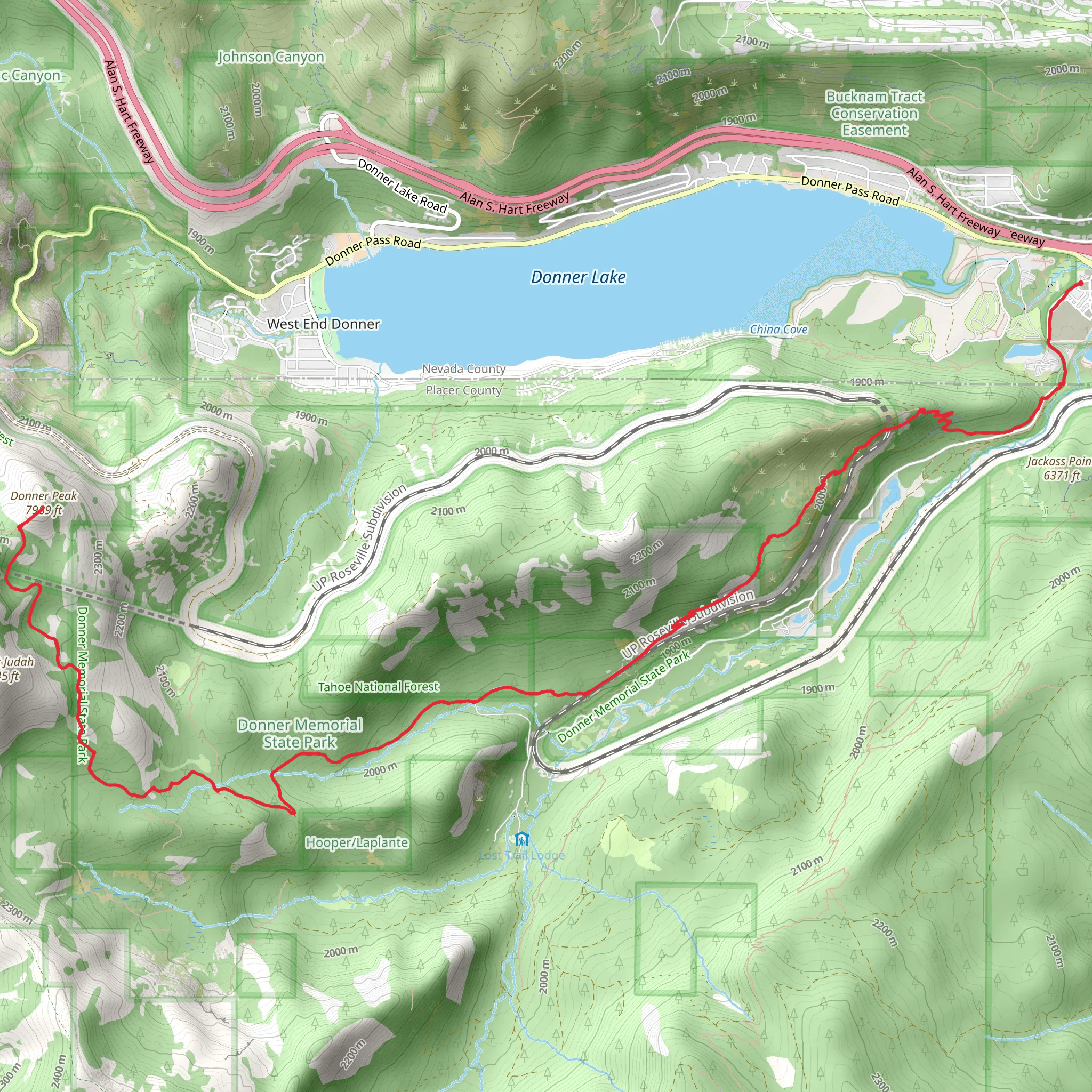 Emigrant and Donner Memorial Trail mobile static map
