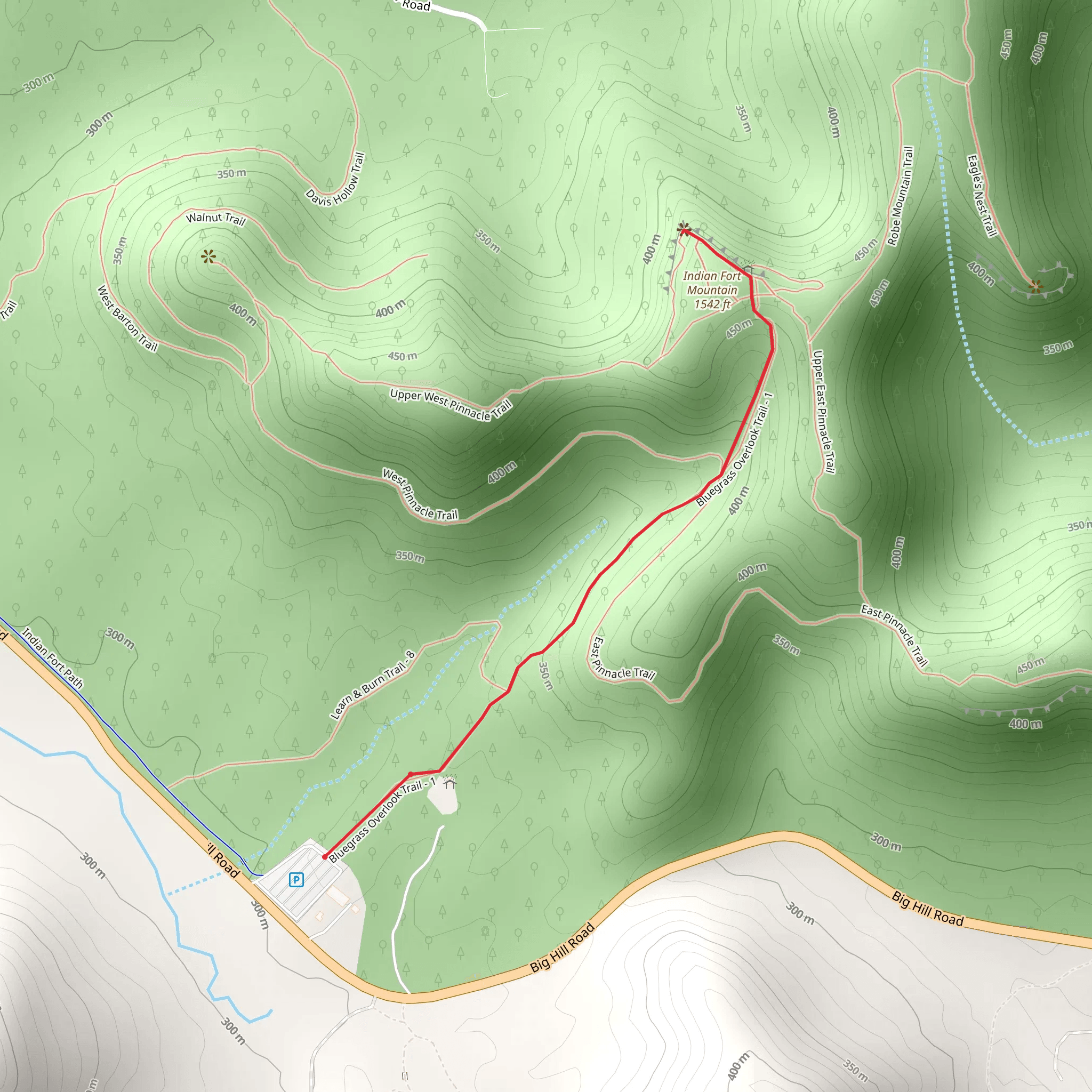 Indian Fort Mountain mobile static map