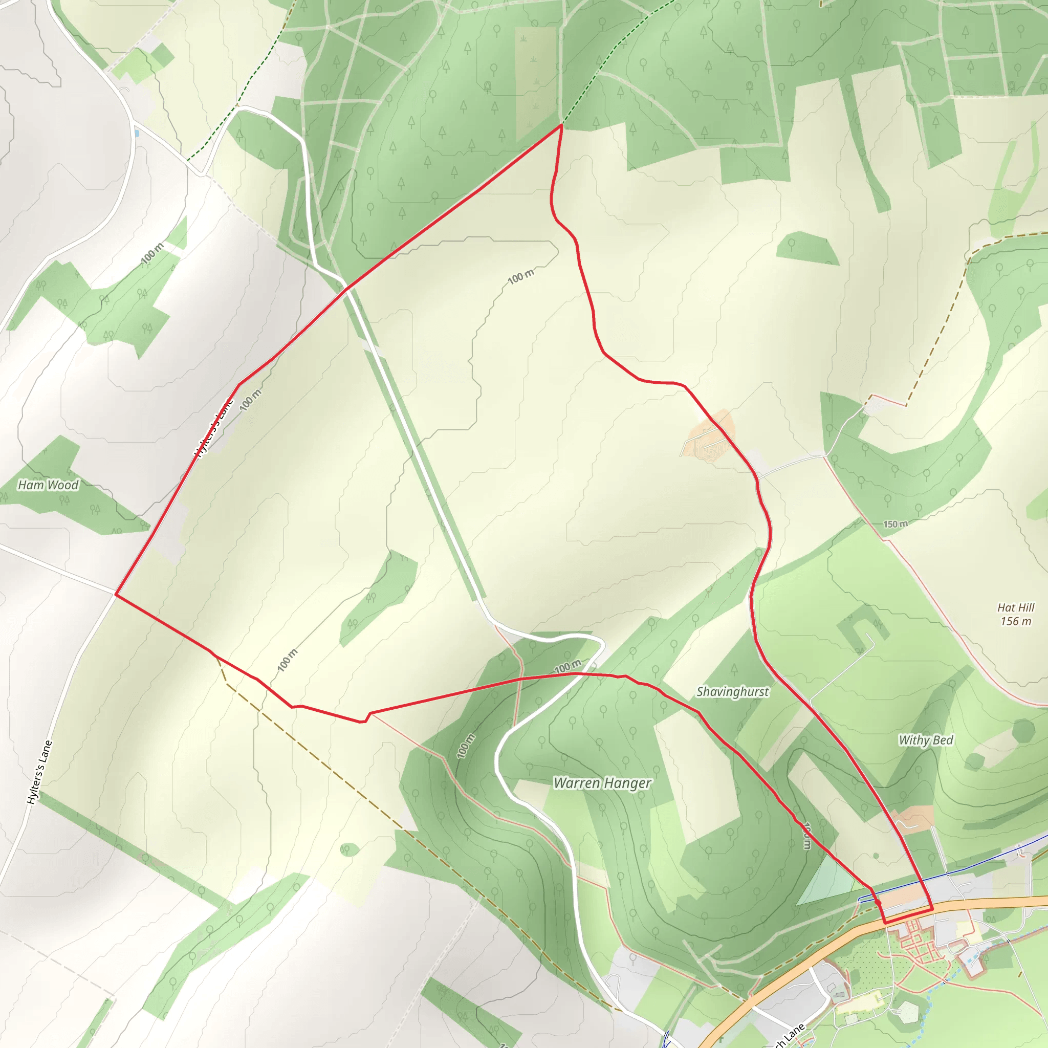 West Dean Country Park Loop mobile static map