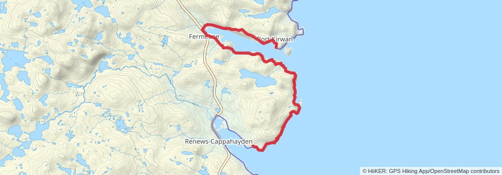 East Coast Trail stage 18 Map