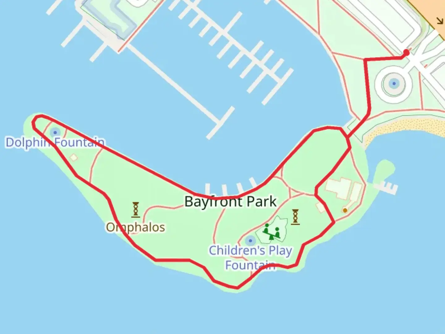 An image depicting the trail Bayfront Park Loop and its surrounding area.