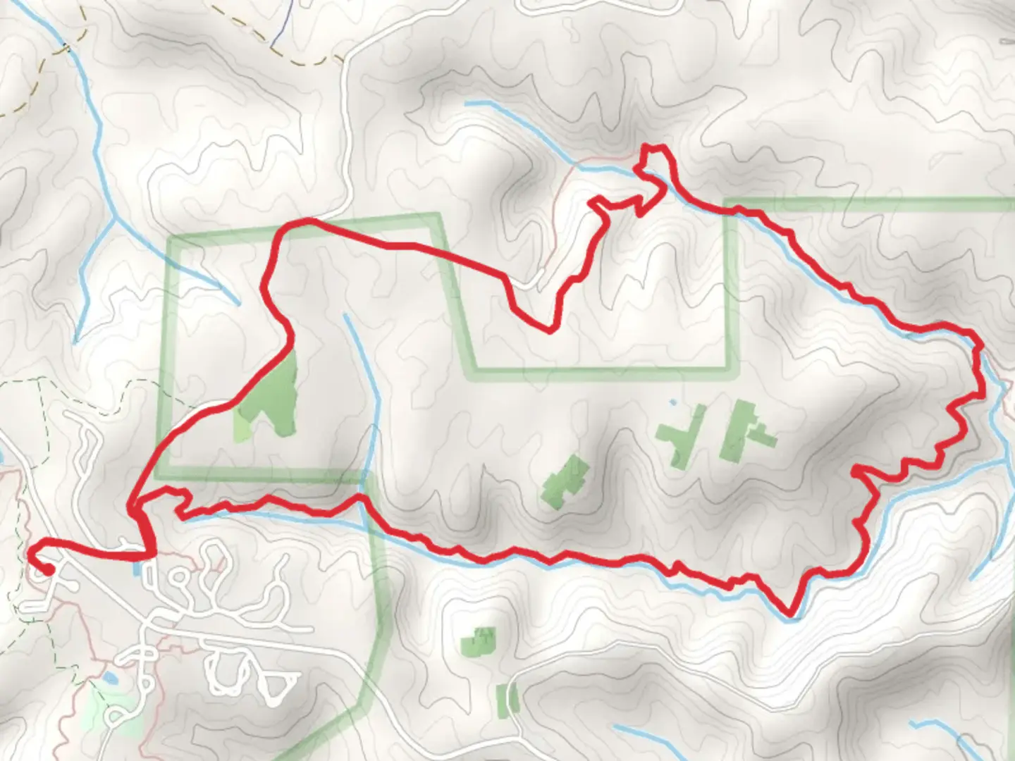 An image depicting the trail John Litton Farm Hike Loop and its surrounding area.