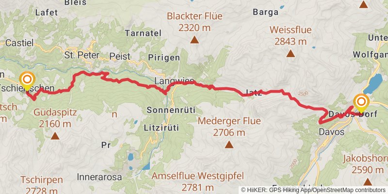 Camino Müstair-Geneva via Interlaken stage 7 Map