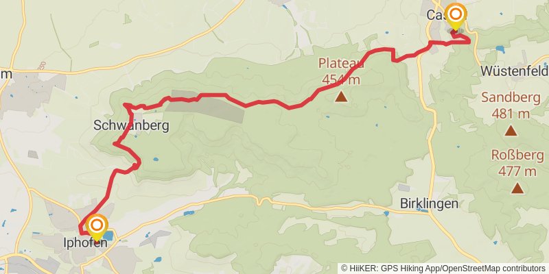 Steigerwald Panoramaweg stage 3 Map
