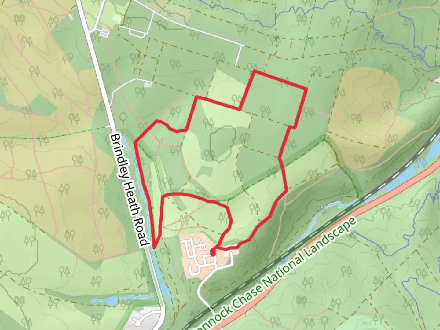 An image depicting the trail Cross Chase Walk and its surrounding area.