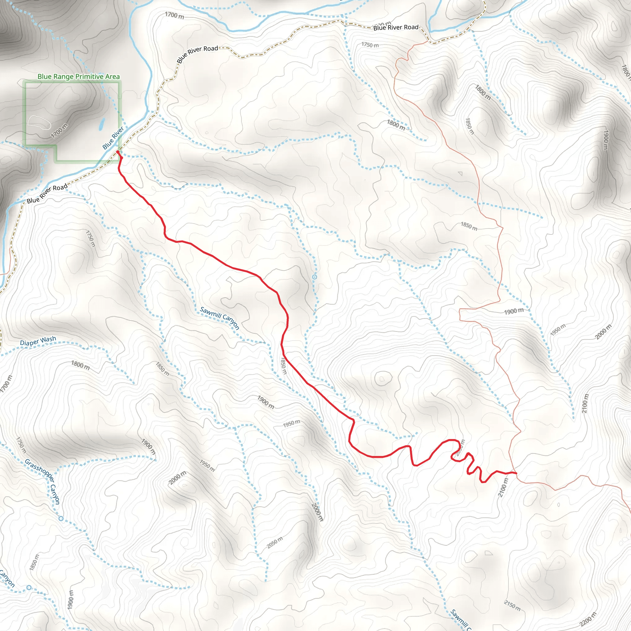 Old Sawmill Trail mobile static map