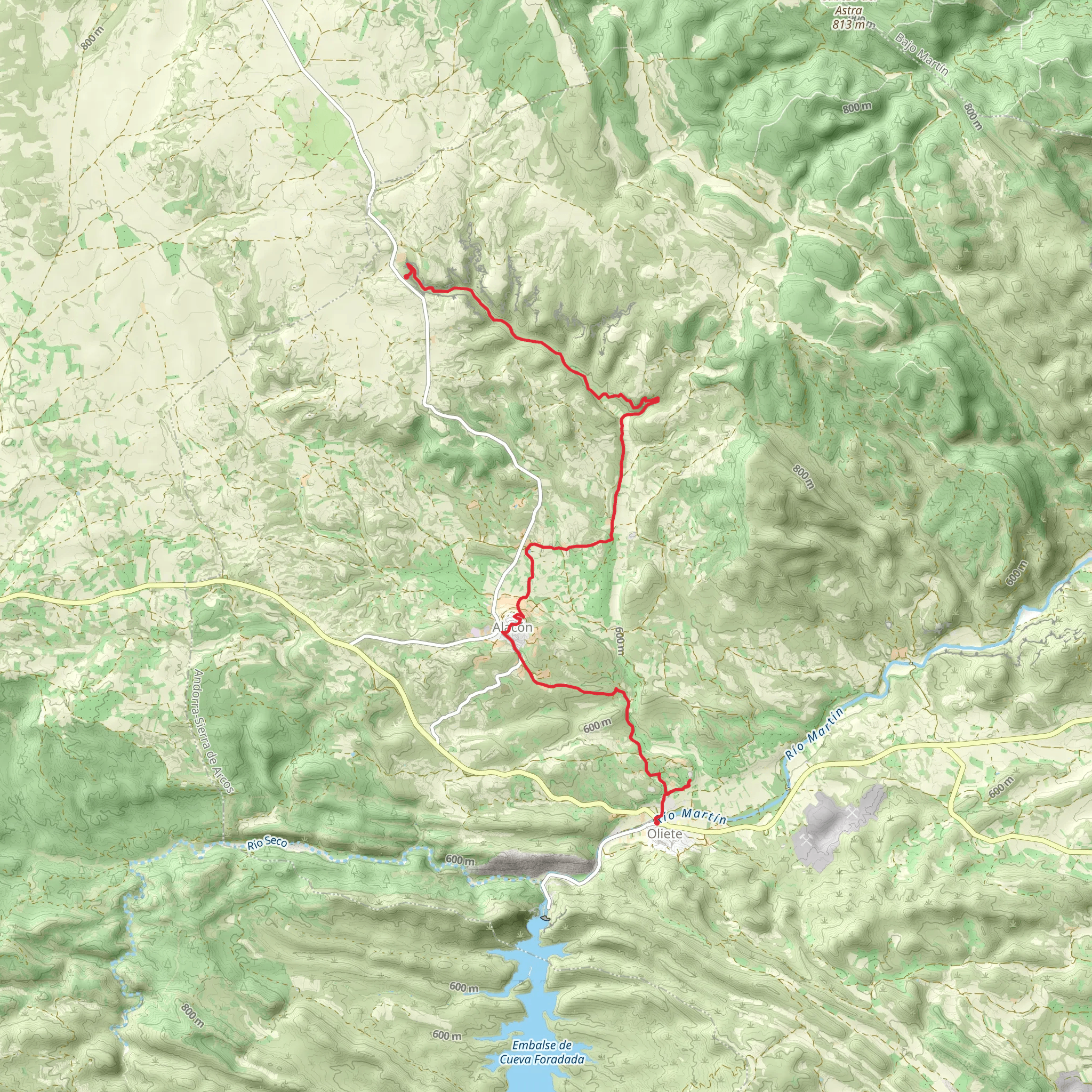 Oliete - Barranco del Mortero PR TE 114 mobile static map