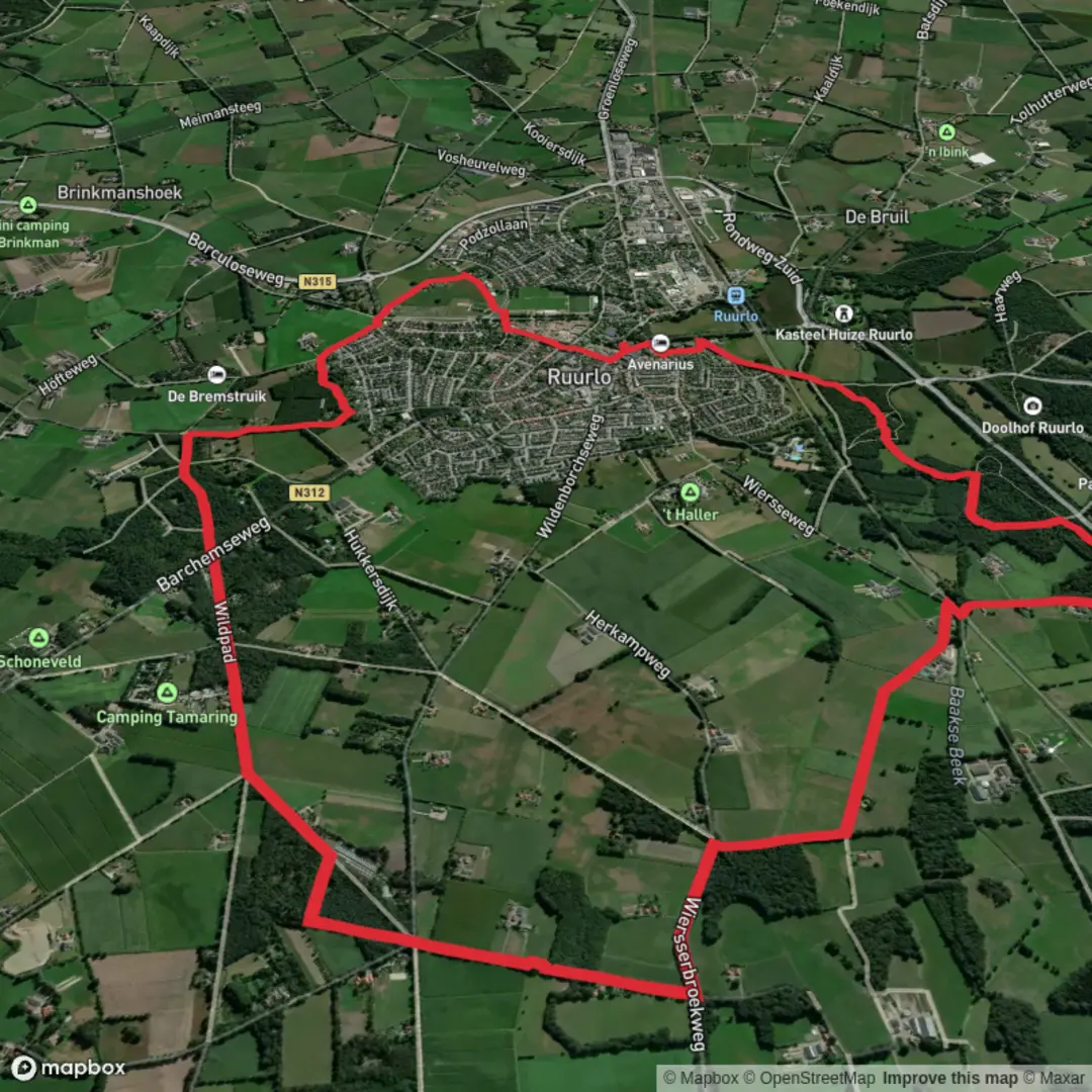 An image depicting the trail Meene Route and its surrounding area.