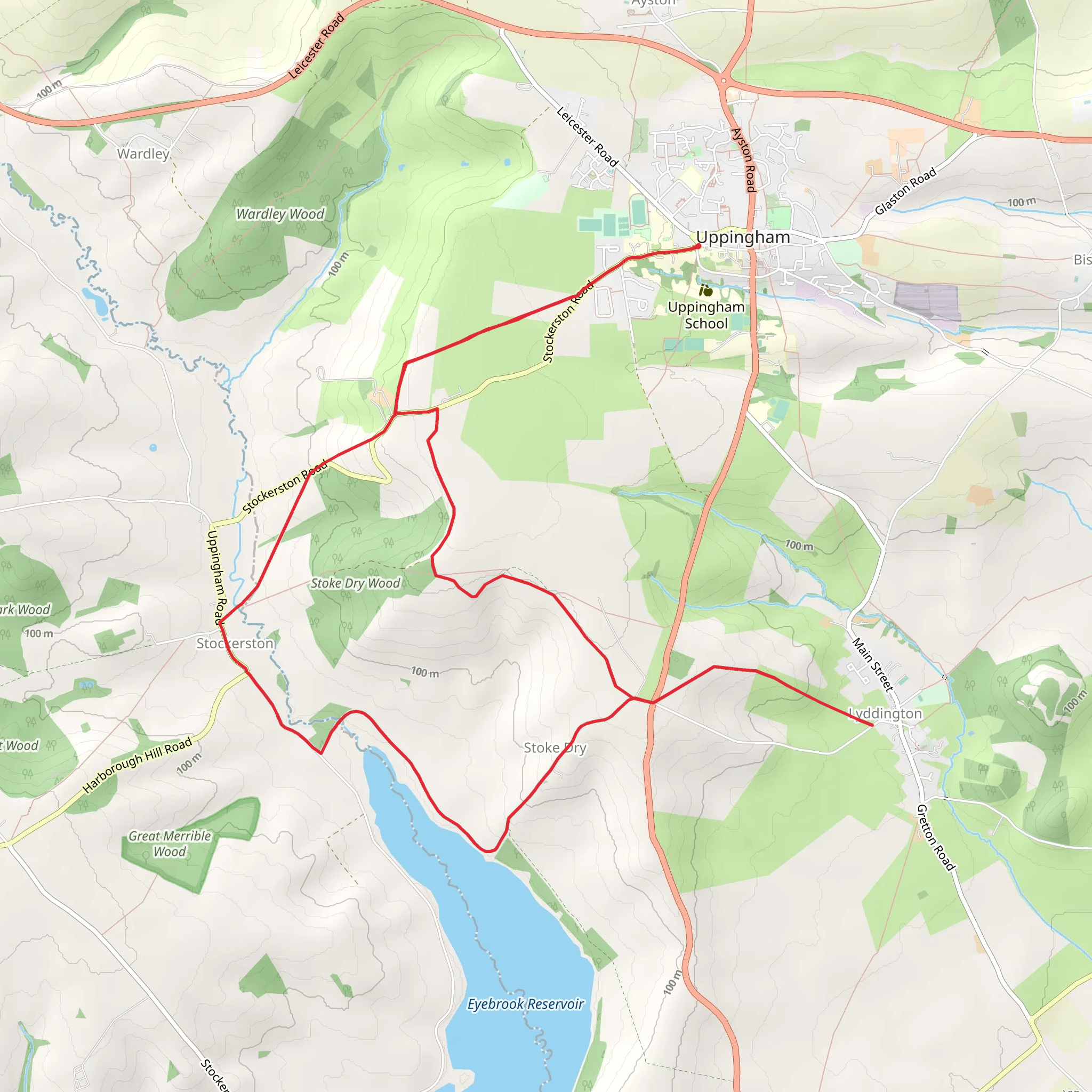 Uppingham Loop mobile static map