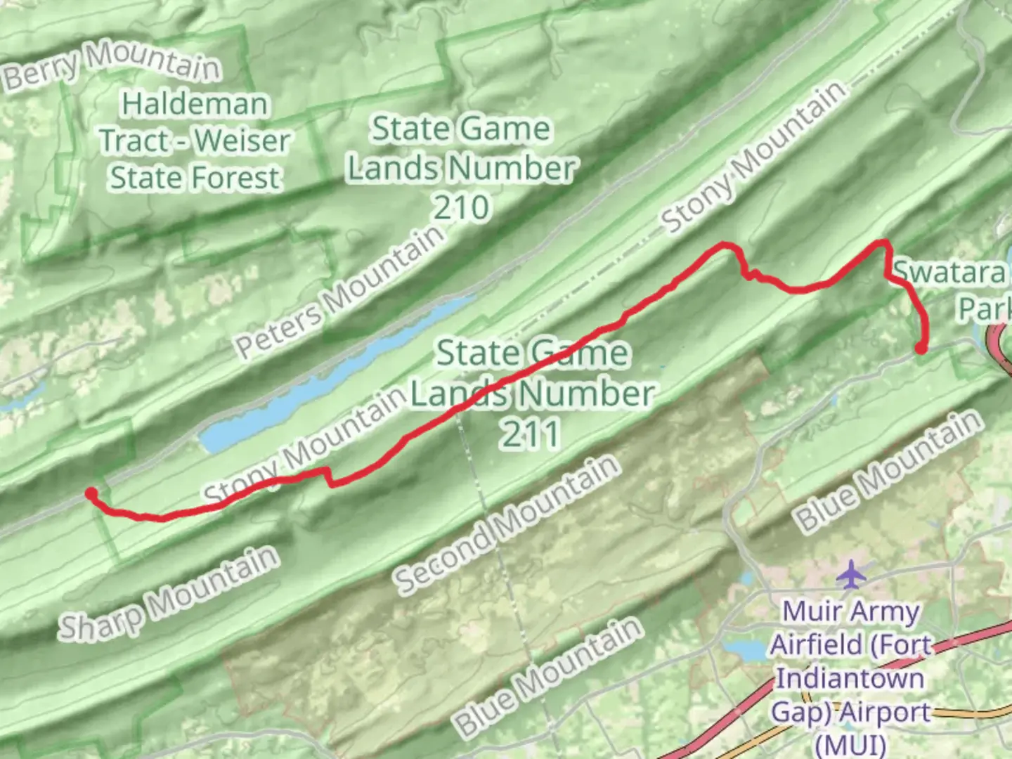 An image depicting the trail Appalachian National Scenic Trail via Clarks Valley Road and its surrounding area.