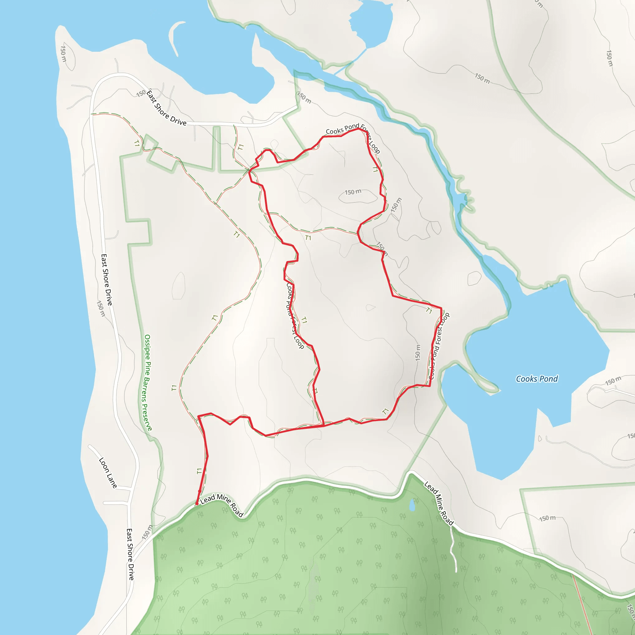 Lead Mine Road North Loop mobile static map