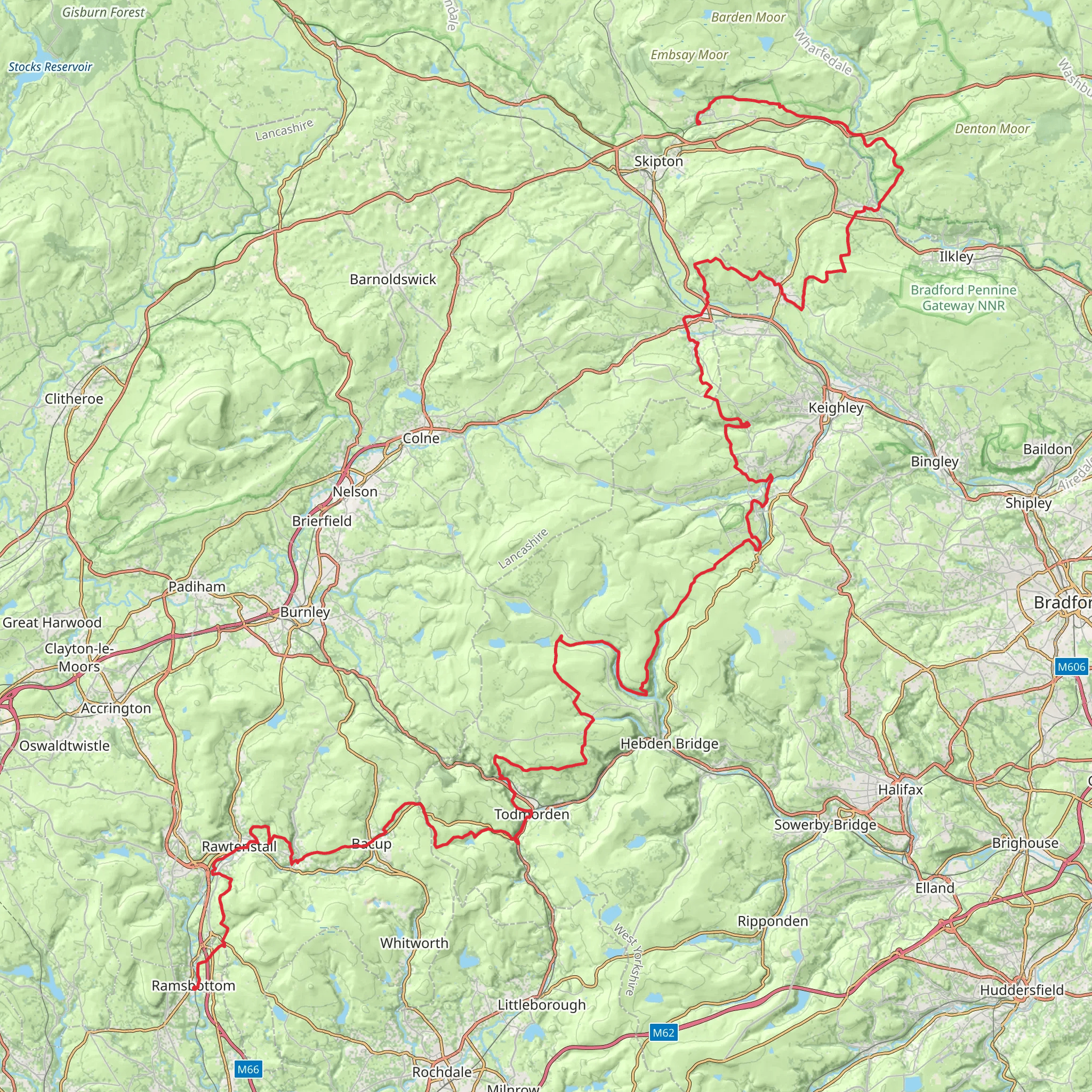 Ramsbottom to Skiptom Walk mobile static map