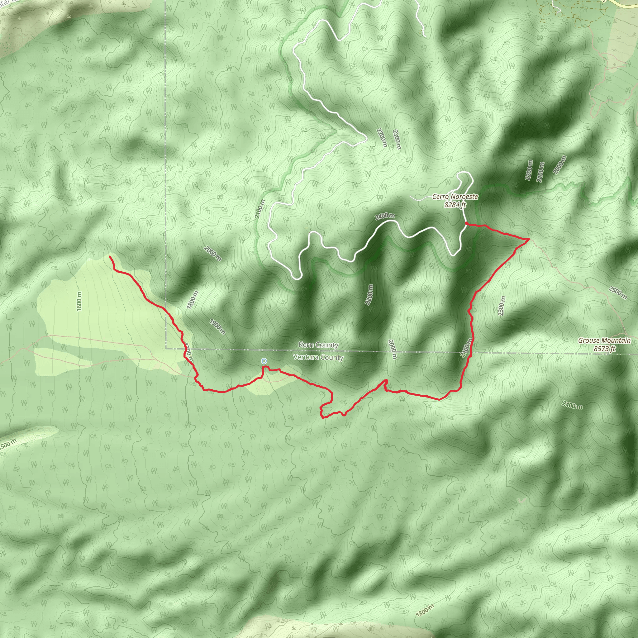 San Emigdio Mesa Spring Trail mobile static map