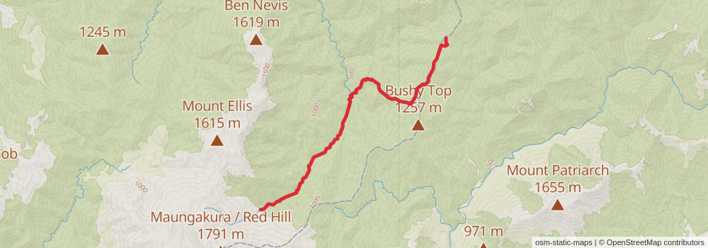 Te Araroa Trail stage 112 Map