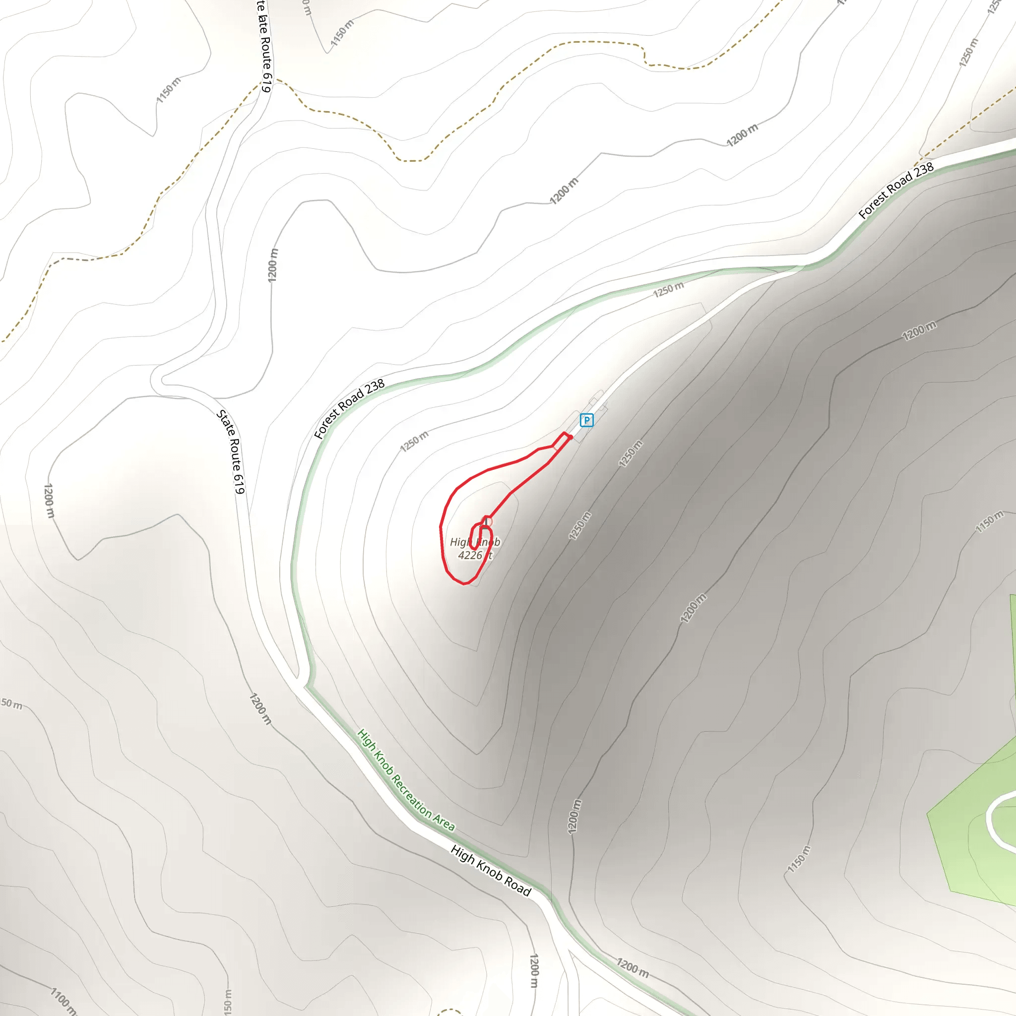 High Knob Loop mobile static map