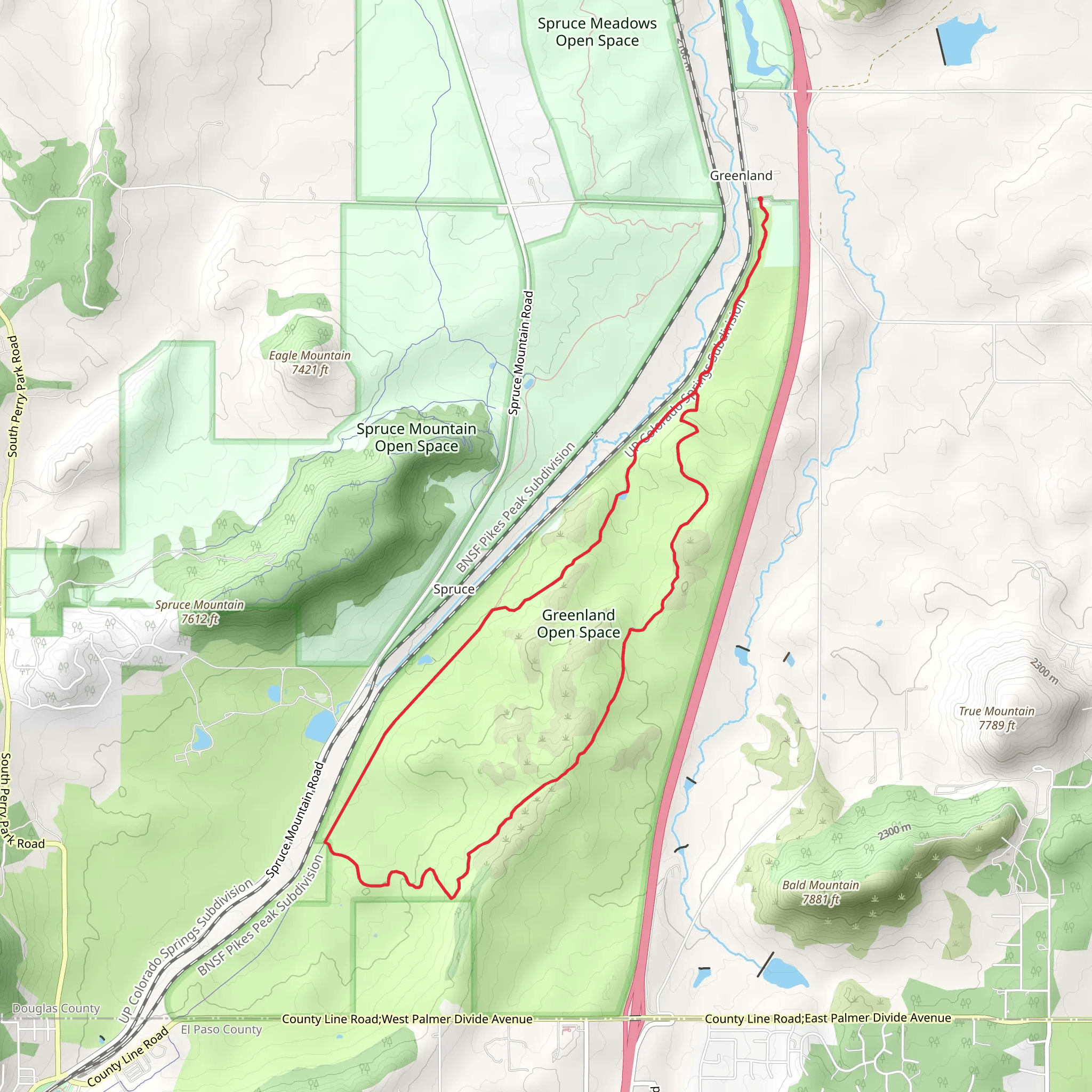 Greenland Open Space Loop mobile static map