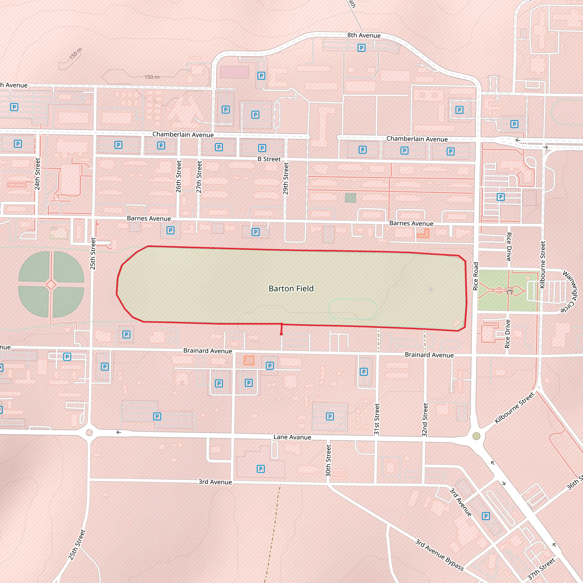 Barton Field Loop mobile static map