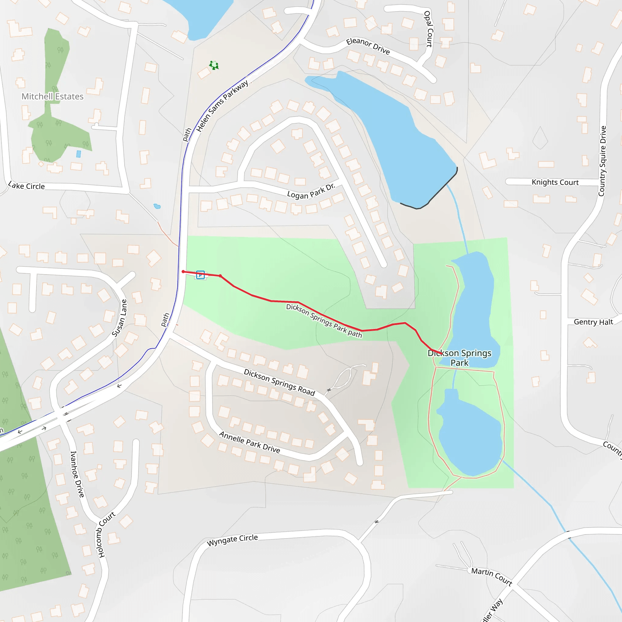 Dickson Springs Park Path mobile static map