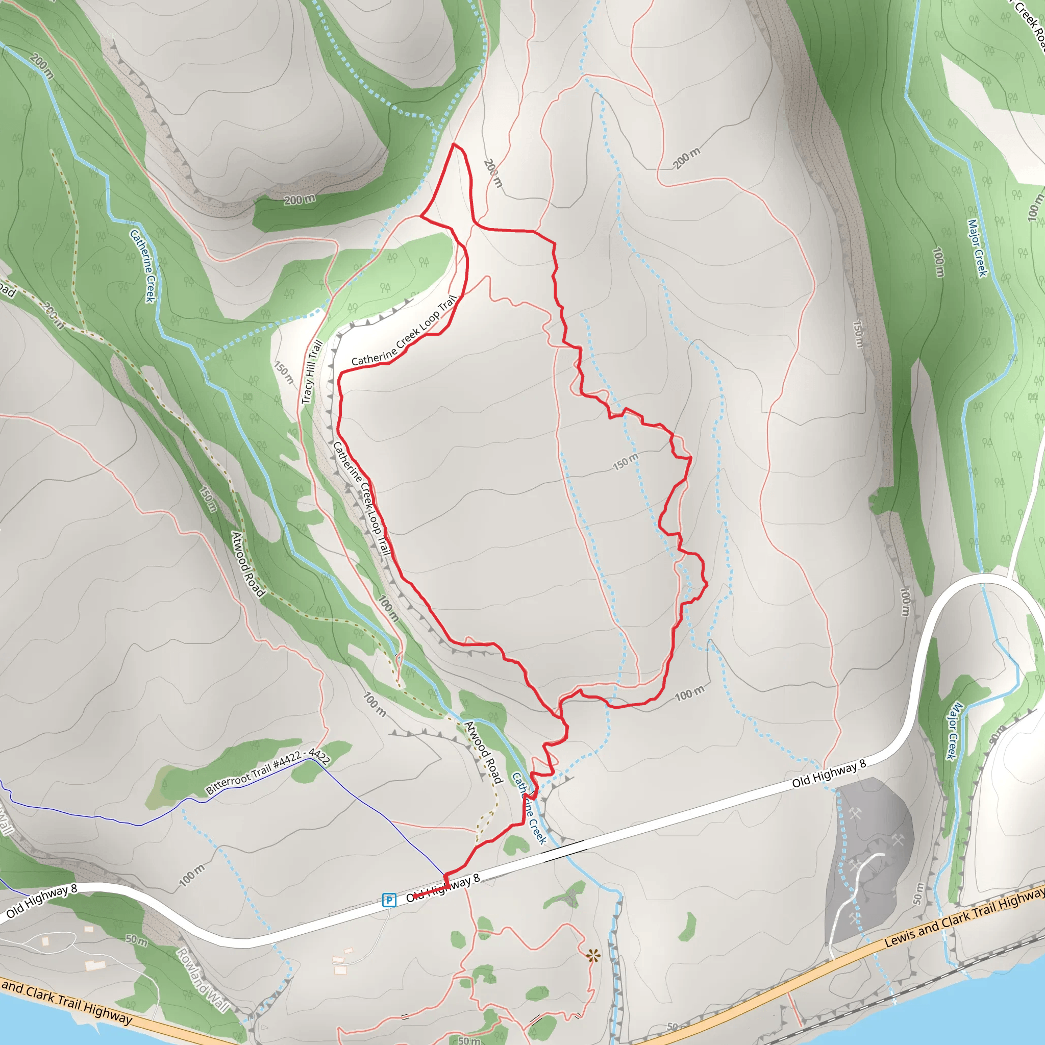 Catherine Creek Loop Trail mobile static map