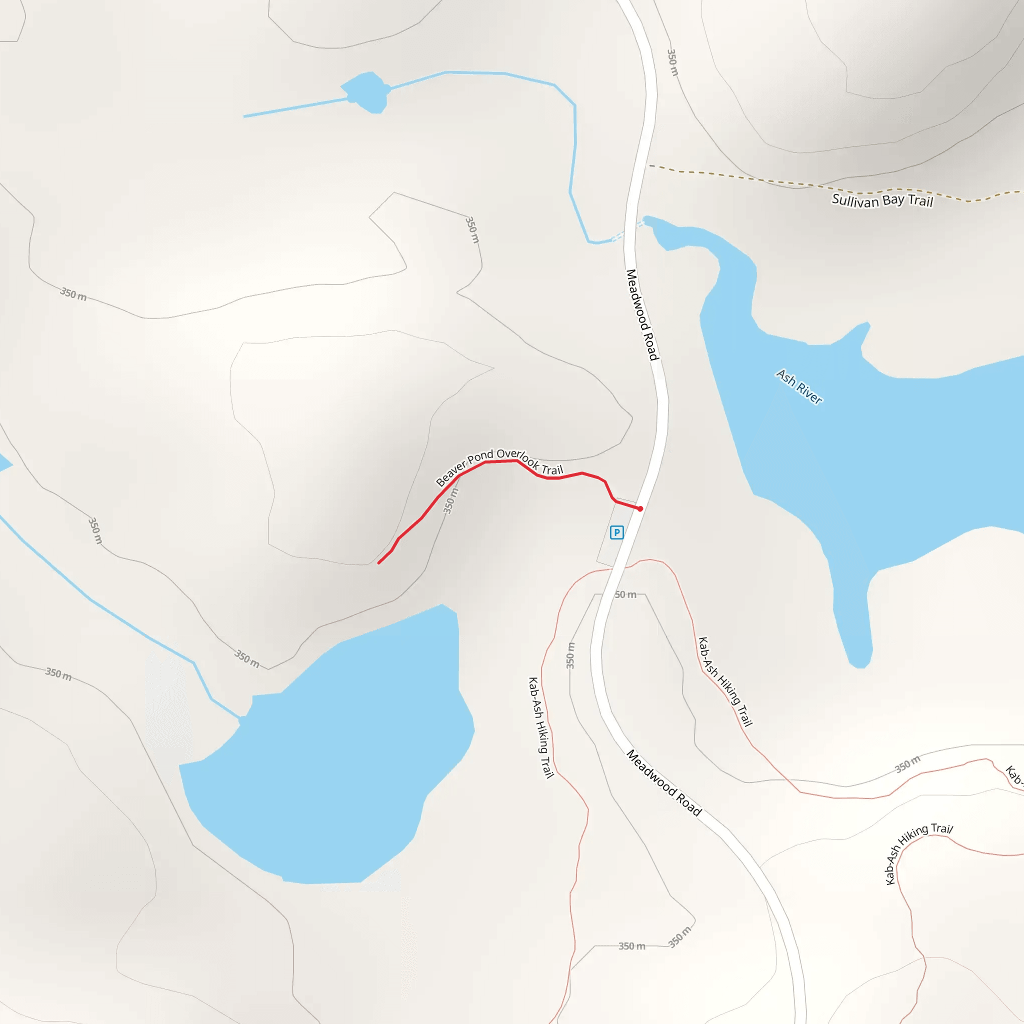 Beaver Pond Overlook Trail mobile static map