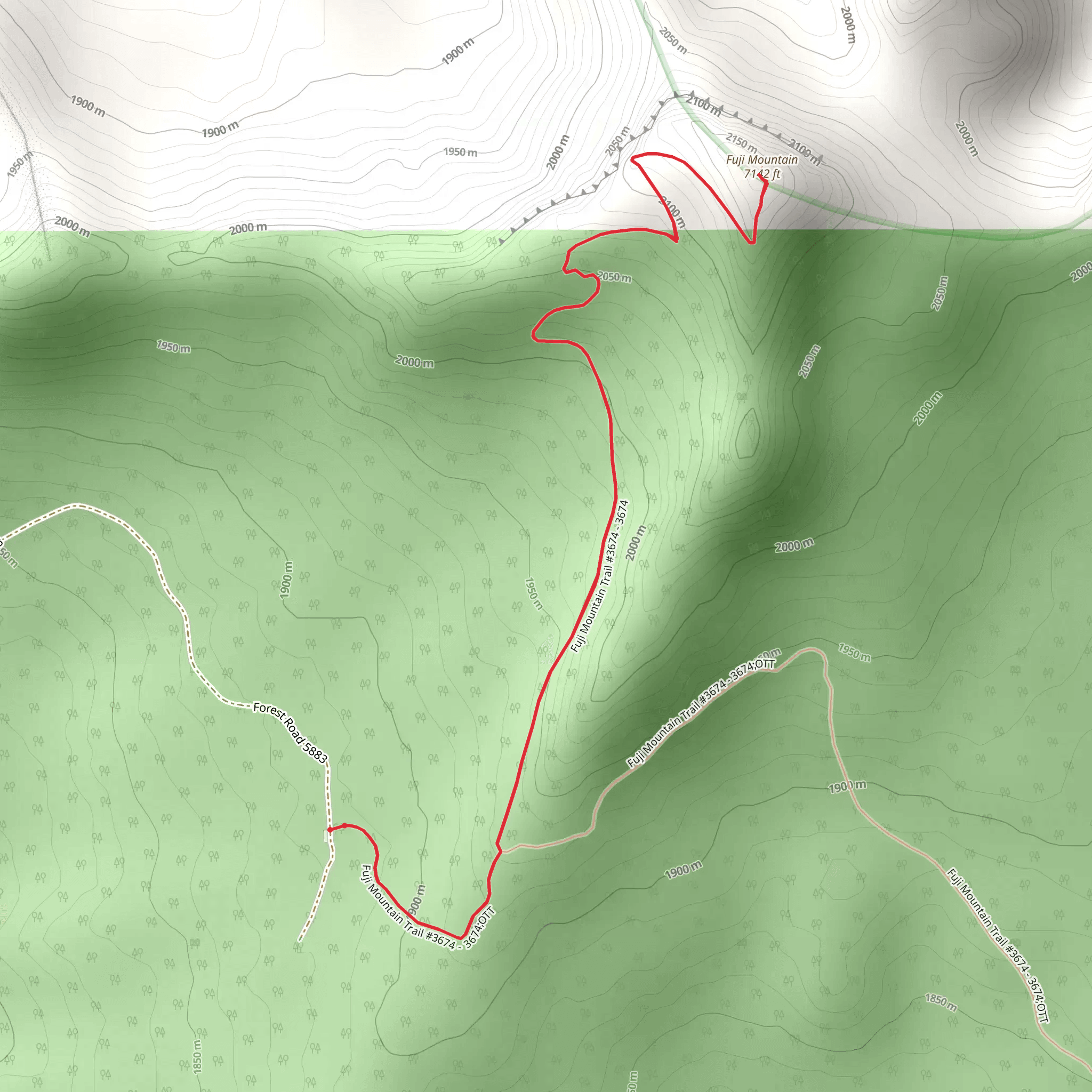 Fuji Mountain Trail mobile static map