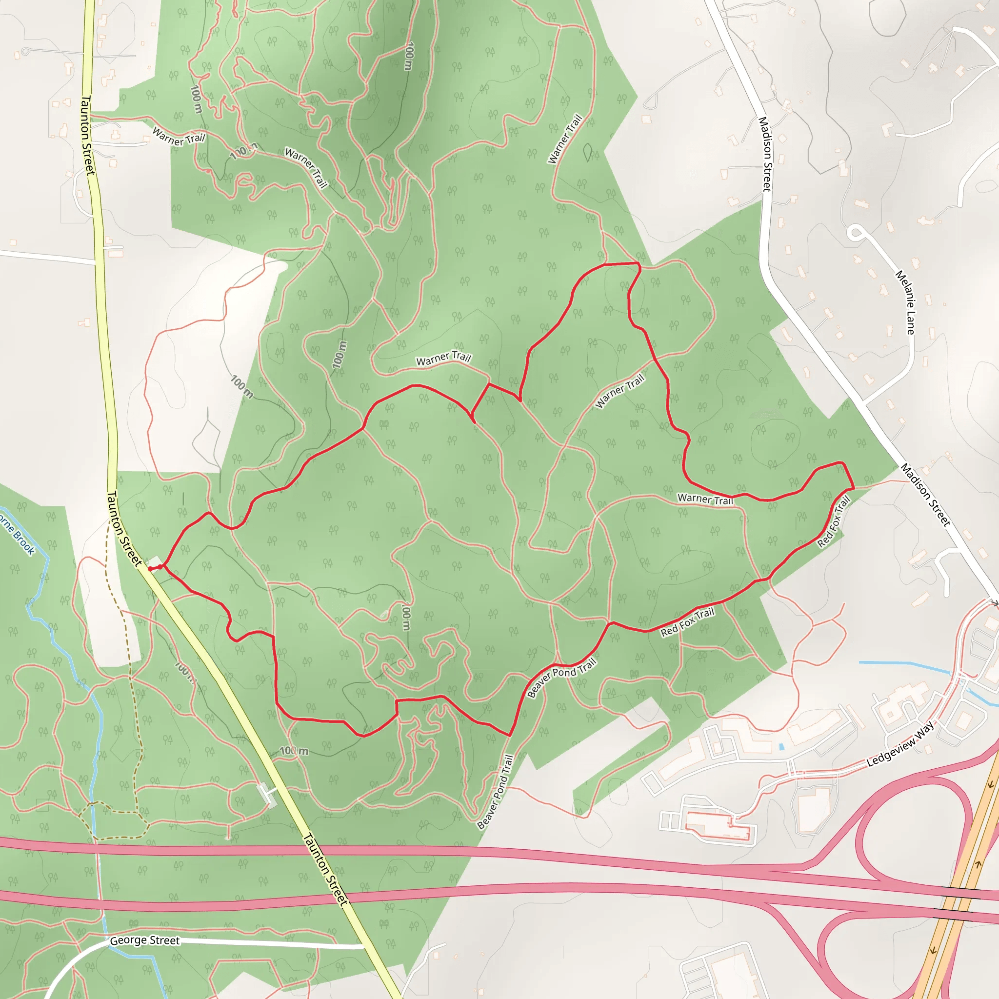 Red Fox Loop mobile static map