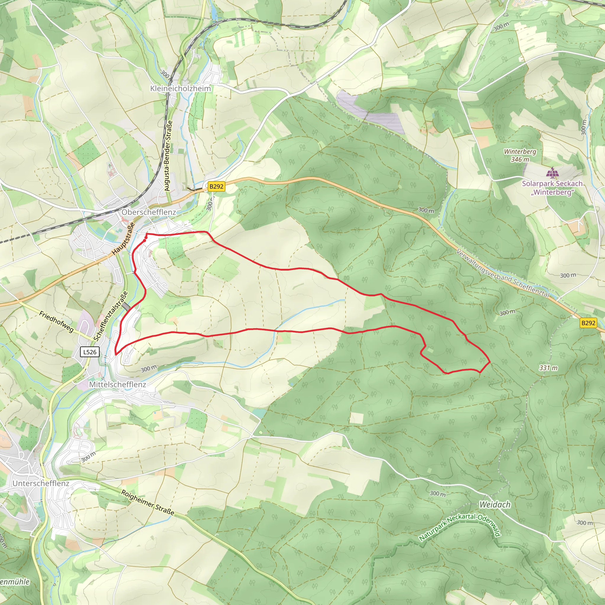 Schefflenz Loop mobile static map