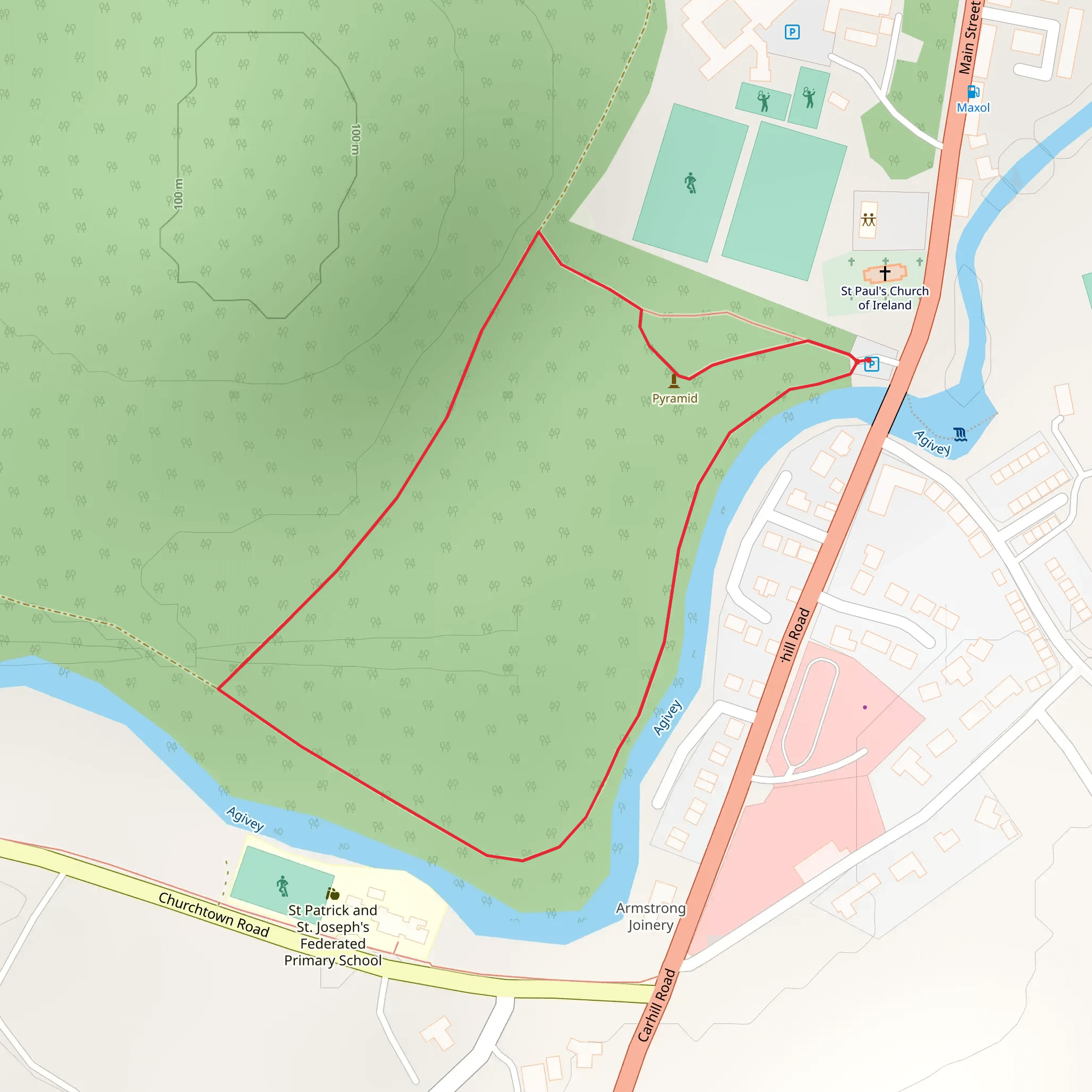 Garvagh Forest Pyramid Trail mobile static map