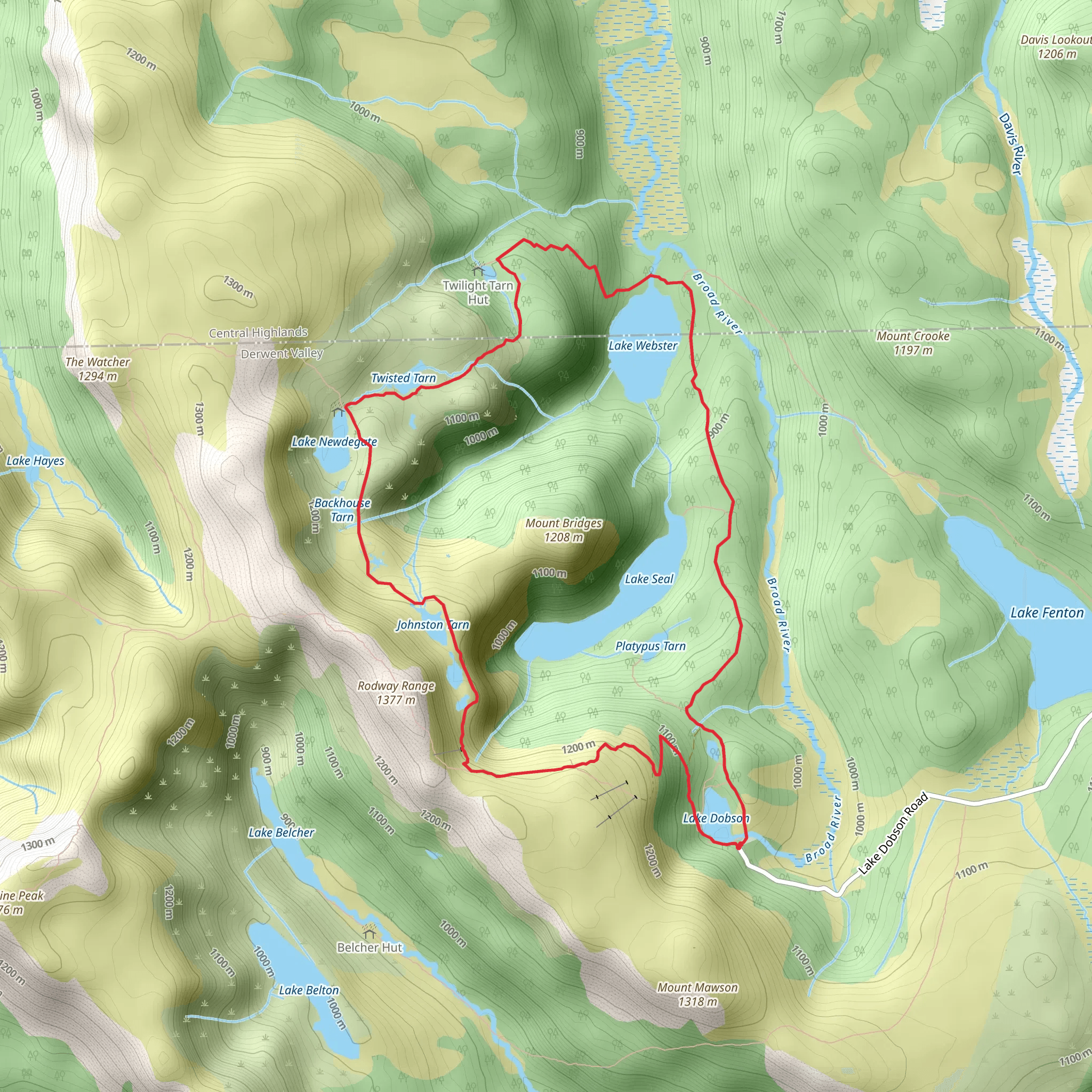 Tarn Shelf Walk mobile static map