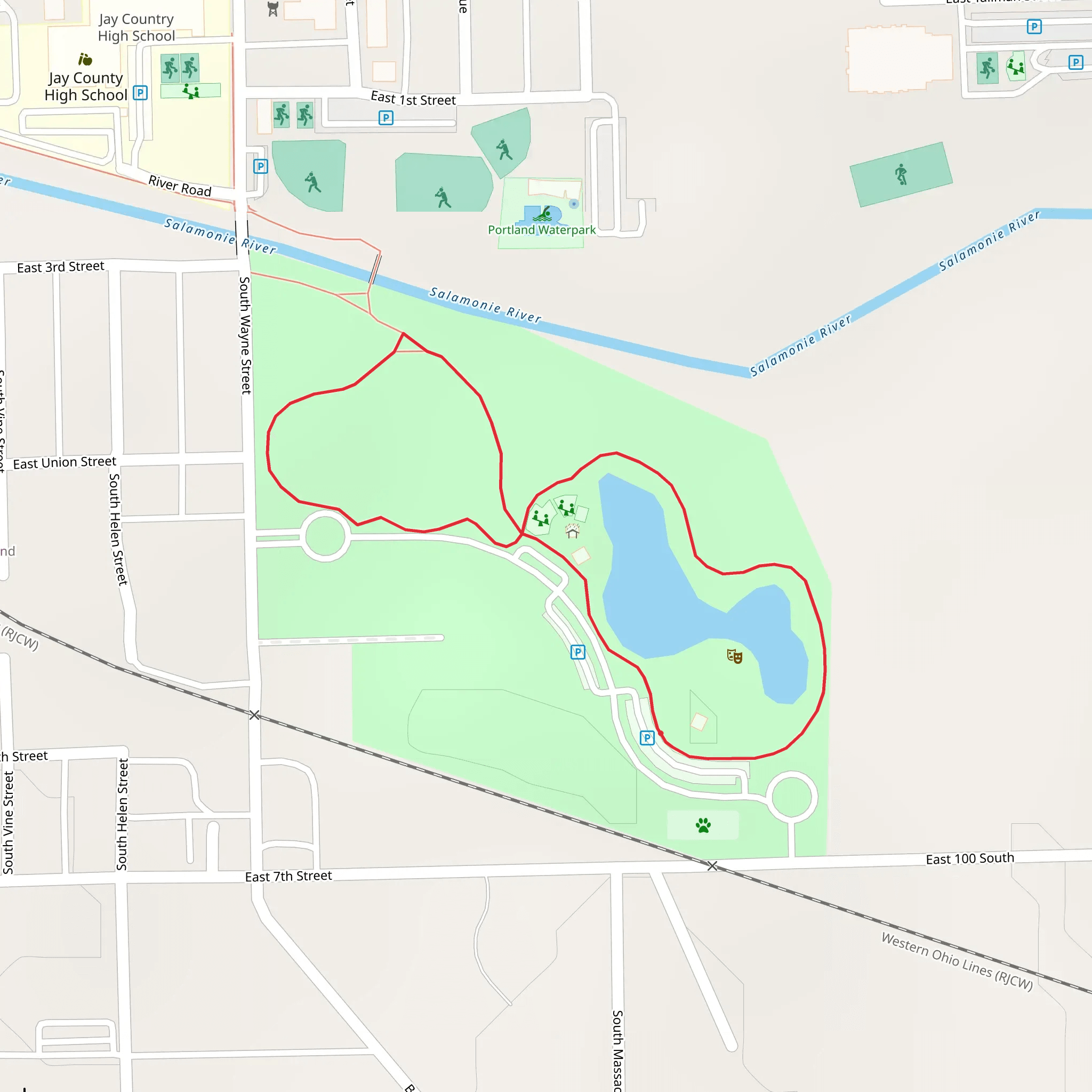 South Wayne Street Loop mobile static map