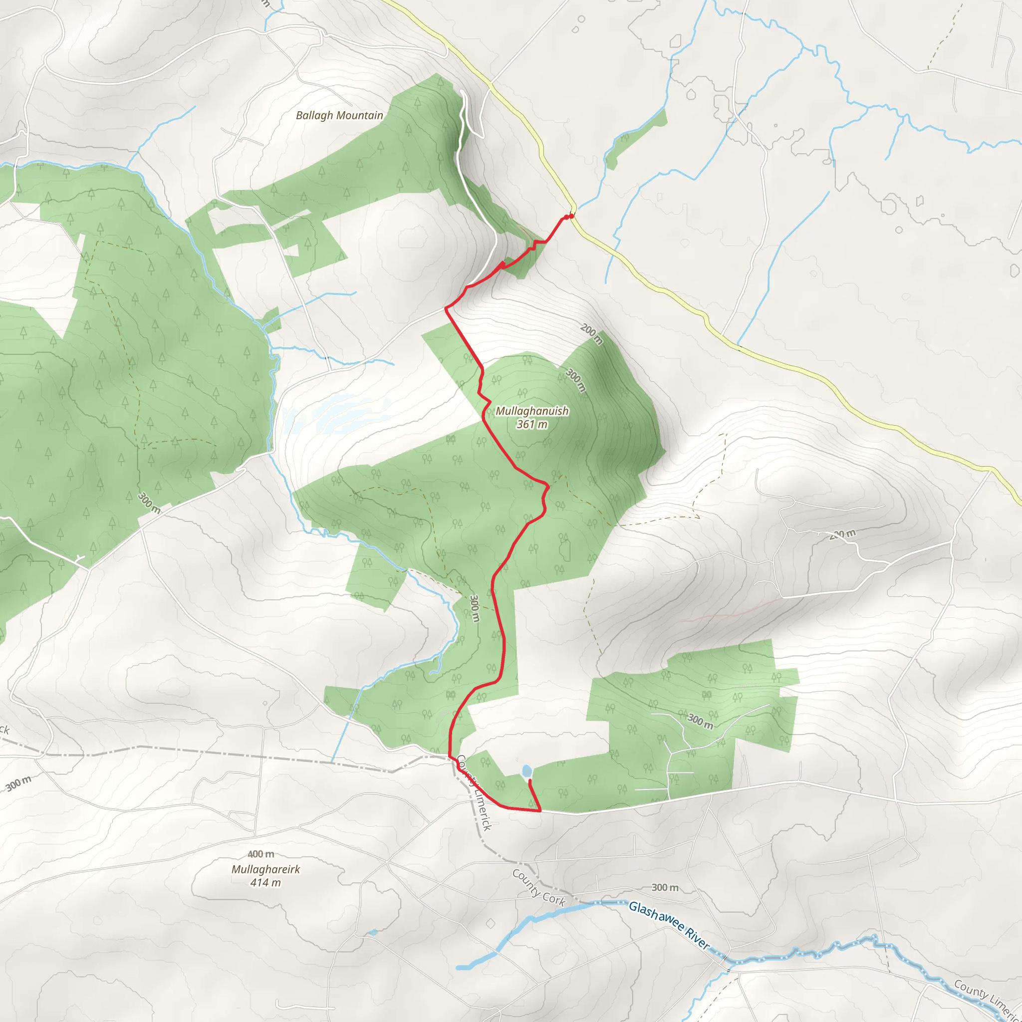Broadford Ashford Walking Trail - Lough Ghé Way mobile static map