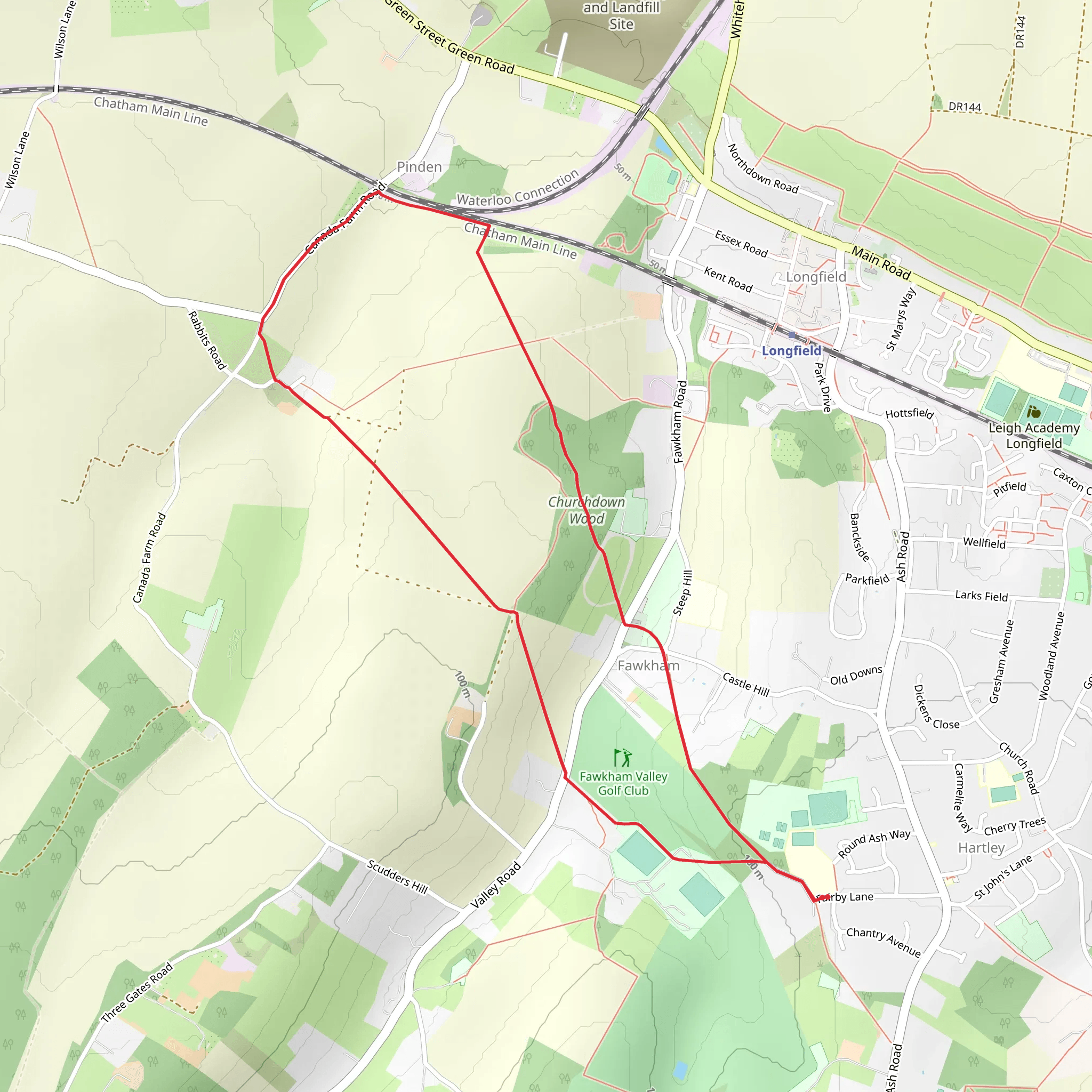 Churchdown Wood mobile static map