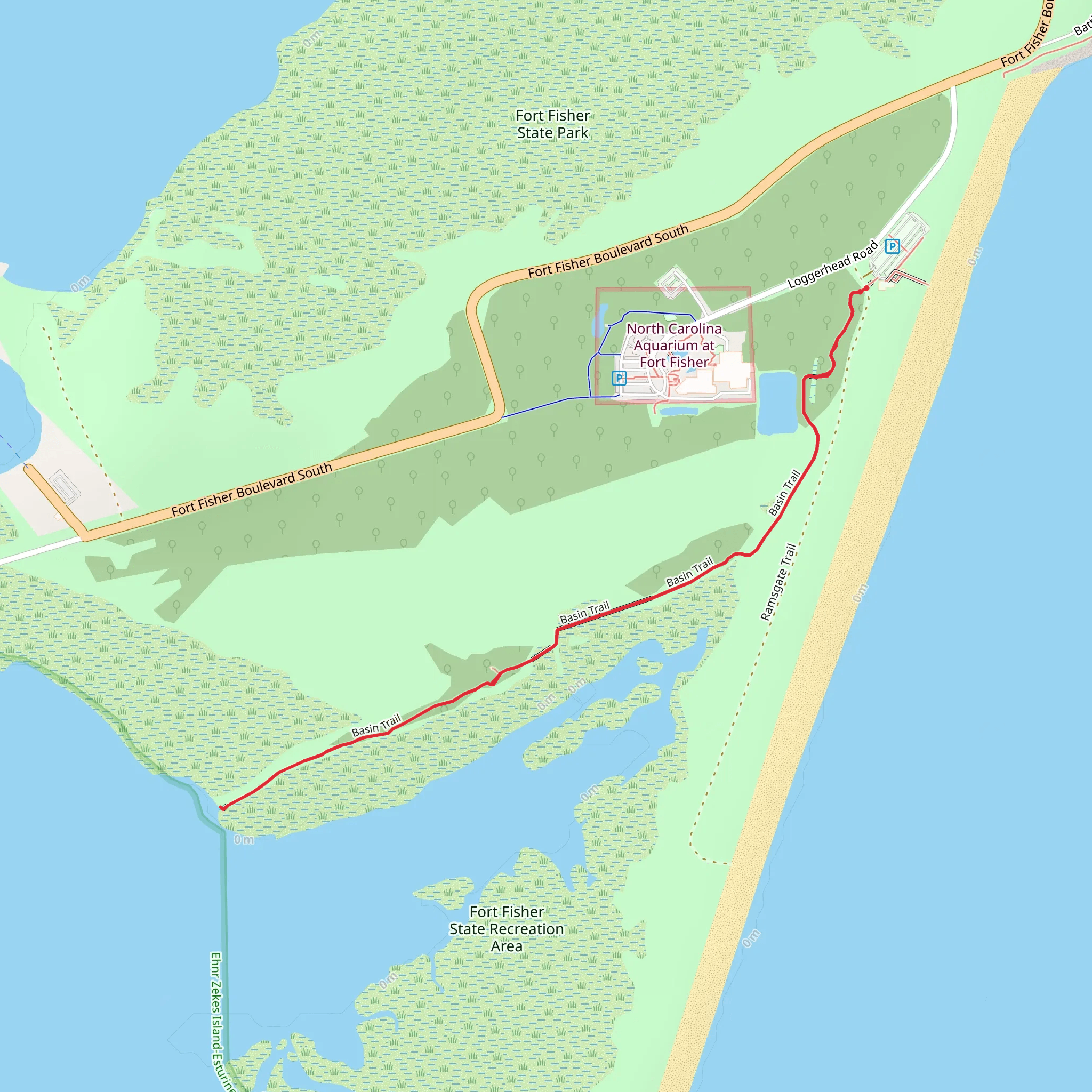 Basin Trail from Loggerhead Road mobile static map