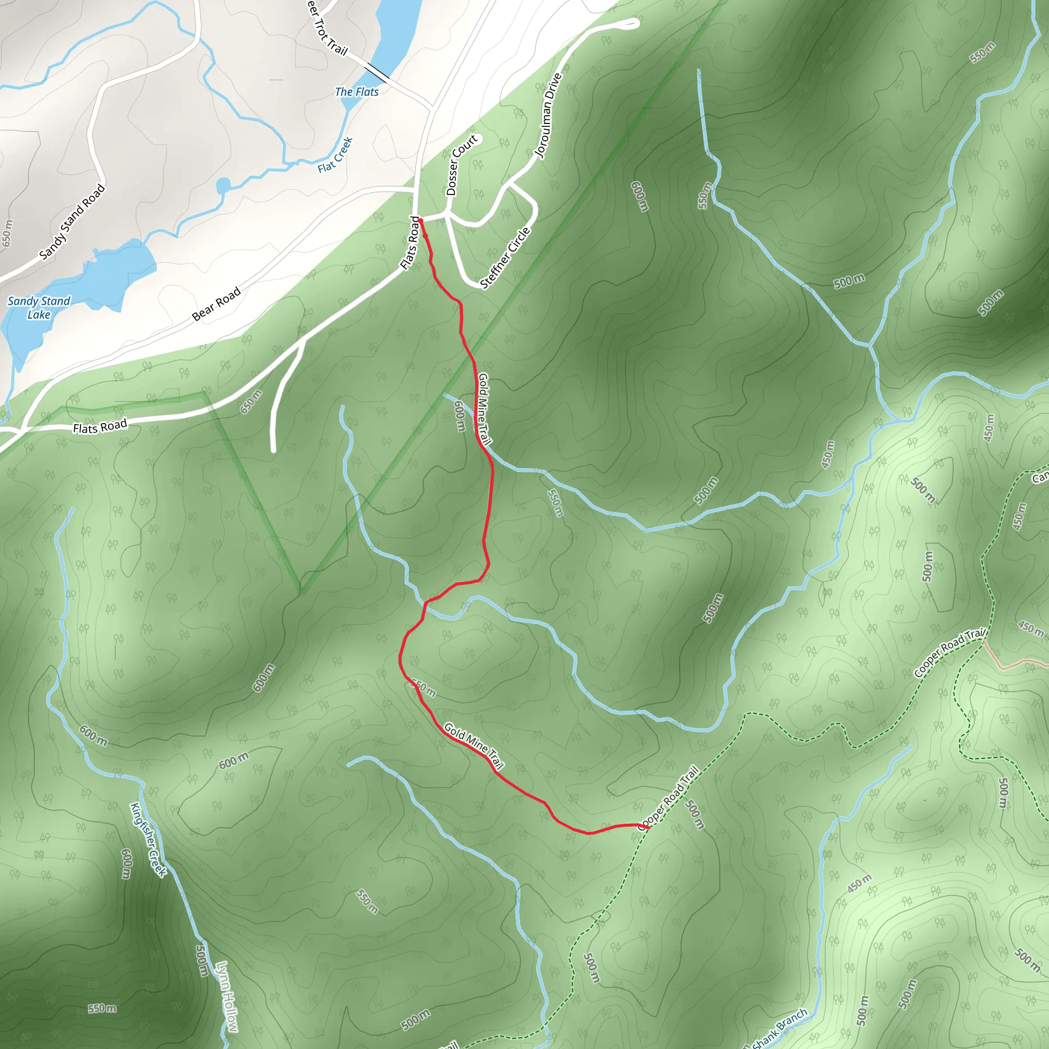 Gold Mine Trail mobile static map