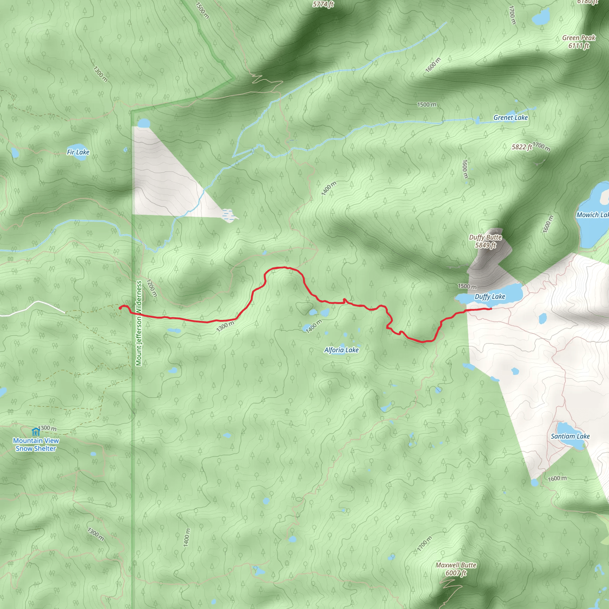 Duffy Lake Trail mobile static map