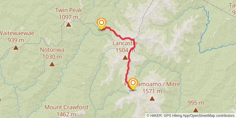 Tararua Northern Crossing stage 2 Map